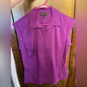 Women’s Worthington button up blouse. Size large. Purple